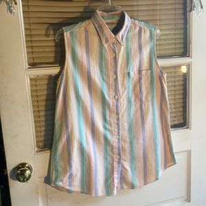 SADDLEBRED Pastel Summer Botton Up-Sz Large-NICE